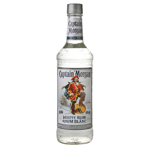 Captain morgan white rum 750ml glass bottle