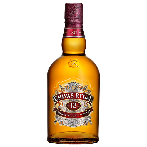 Chivas 12 years whisky 700ml glass bottle