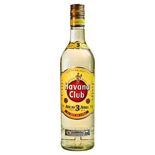 Havana club anejo 3 anos rum 700ml glass bottle