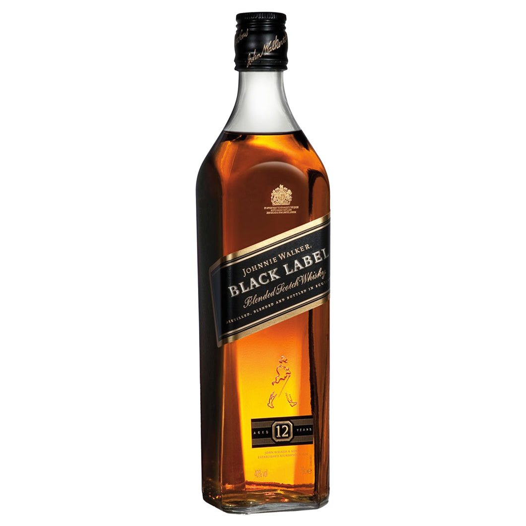 Johnnie walker black label whisky 750ml glass bottle