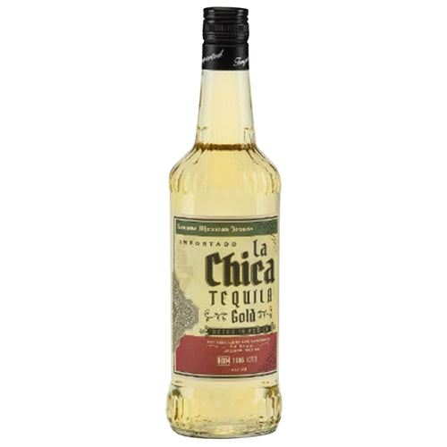 La chica tequila gold 700ml glass bottle