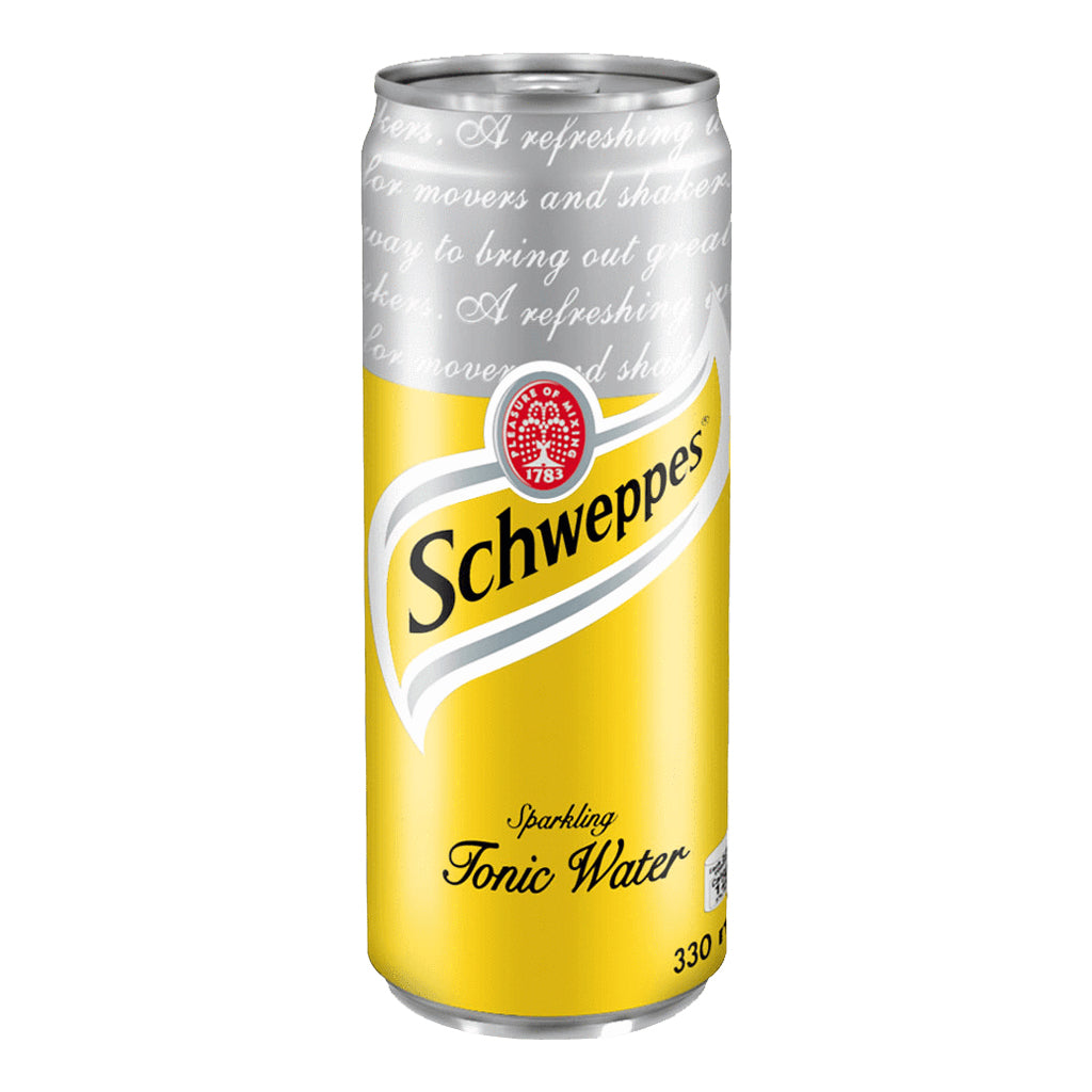 Schweppes tonic water 330ml cans